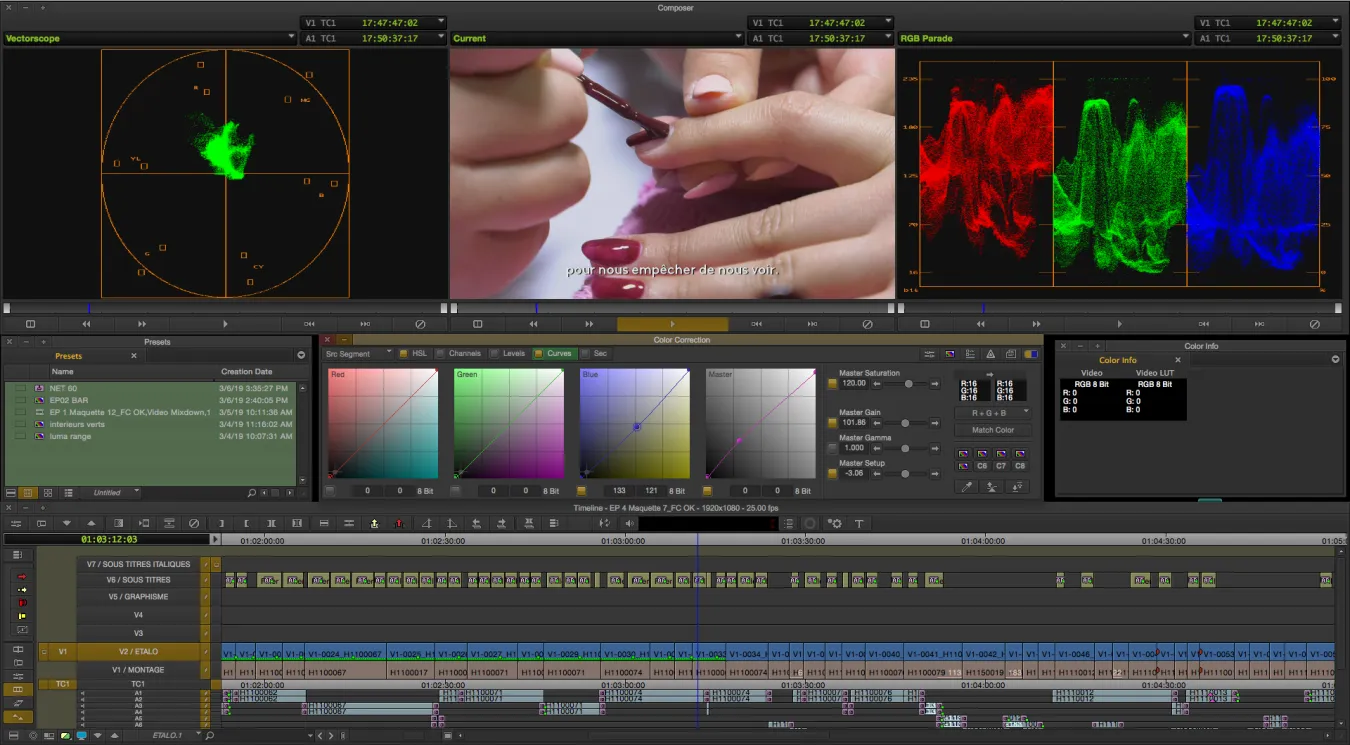 interface d’Avid Symphony