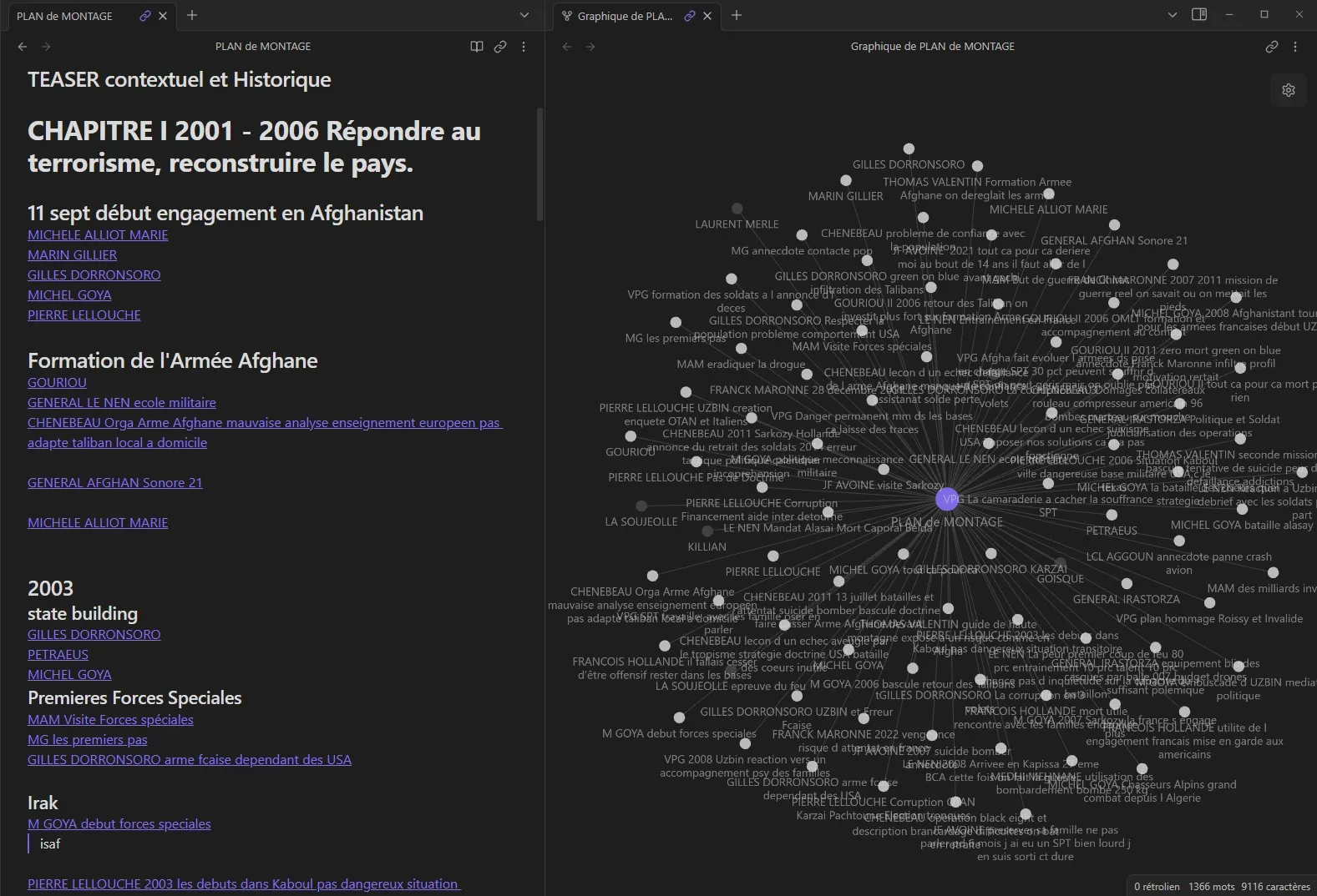 Plan de montage sur Obsidian